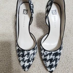 Anne Klein Black & White Plaid Pumps